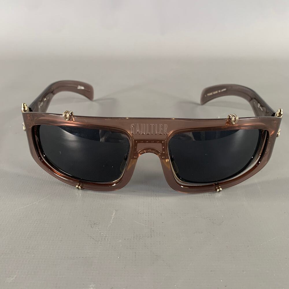 GAULTIER Silver Tan 56-6202 Acetate Sunglasses